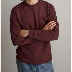 Madewell men’s rustic maroon long sleeve pullover size medium